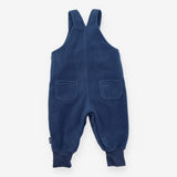Fleece Dungaree Blue With Embroidered Animals 