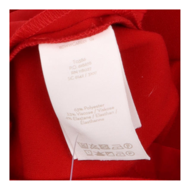  Bright Red Tie Waist Wide Leg Trousers