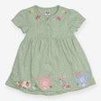 Dress Short Sleeve Green Bunny, Mouse and Guinea P