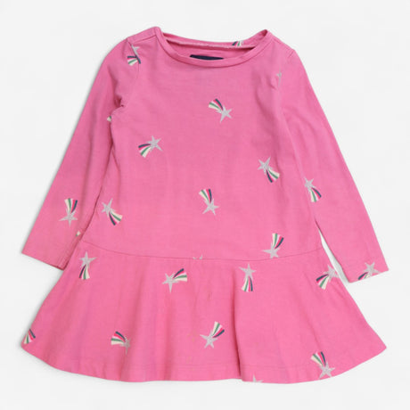 Dress pink silver shooting stars