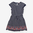 Dress white and navy stripe giraffe 