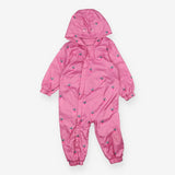 Puddlesuit fleece lined pink strawberries
