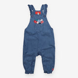 Blue Dungarees with Flowers