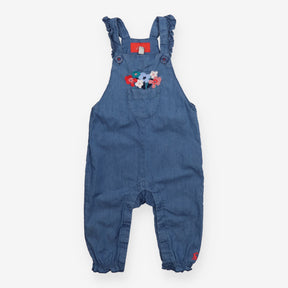 Blue Dungarees with Flowers