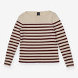 Sweater boat neck with maroon stripe