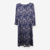 Blue Abstract Print Jersey Wrap Dress Midi