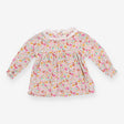 Dress jersey floral foxes squirrels collar LS