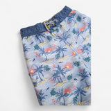 Swim Shorts Blue with Palm Trees
