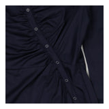 Shirt dress blue cotton