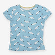 Blue T-shirt with Seagulls