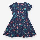 Dress blue Short Sleeve Merfolk and Stars