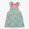 Pinafore Dress Denim Green Floral