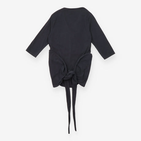 Nursing Top Black Cotton Skin-to-Skin Wrap
