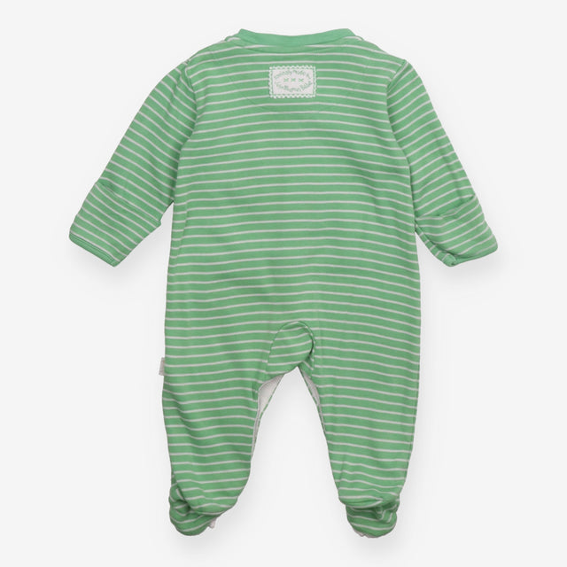 Green Striped Dinosaur Sleepsuit