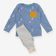 Pyjamas stripe bottoms blue woodland animals 