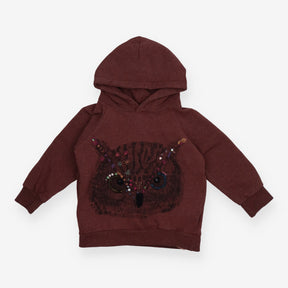 Soft Gallery Hoodie Brown Owl Applique