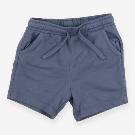 Blue jersey shorts blue tie