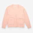 Soft Knit V-Neck Button Front Cardigan Pale Pink