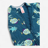 Wondersuit padded sleepsuit green fish