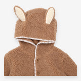 Brown fleece jacket with ears