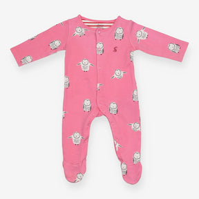 Sleepsuit pink owls