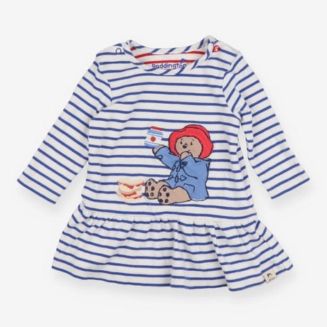 Dress LS striped blue Paddington