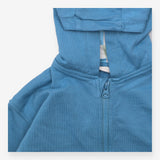 Blue Hoodie Checkerboard Lining