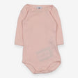 Bodysuit Long Sleeve Pink Pointelle