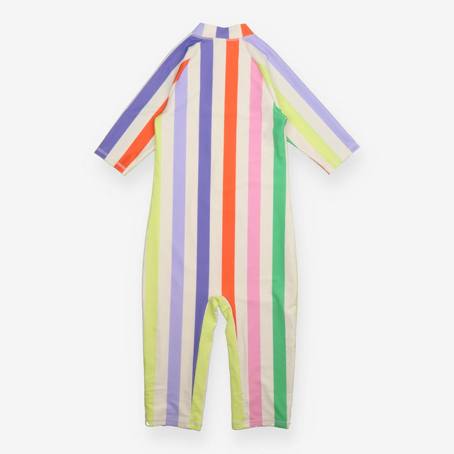 Swimsuit white purple pink stripe