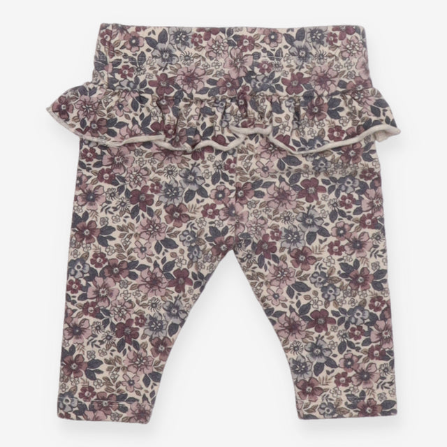 Leggings purple grey frill waist