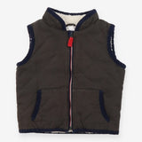 Gilet green with fleece lining