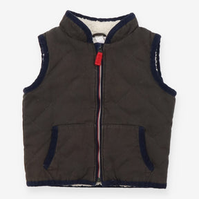 Gilet green with fleece lining