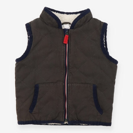 Gilet green with fleece lining