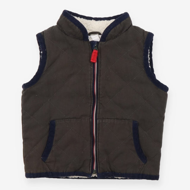 Gilet green with fleece lining