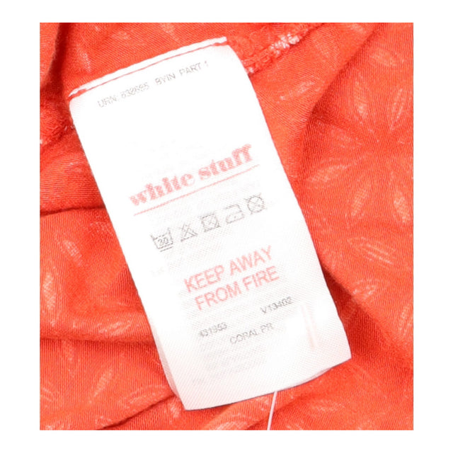 Wrap Dress Coral Leaf Print Sleeveless Jersey