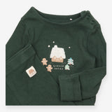 Bodysuit and Leggings Green Ribbed Gingerbread Hou