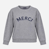 Sweatshirt Long Sleeve Crew Neck Merci Graphic Gre