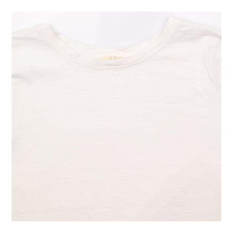 T-Shirt White Organic Cotton Slub Blouson Short Sl