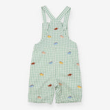 Green Plaid Dinosaur Dungarees