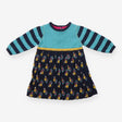 Dress knit blue floral skirt