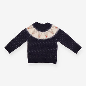 Knitted Jumper Navy Fairisle Rudolph