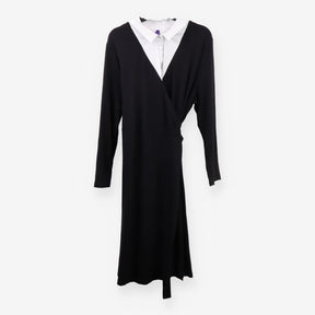 Dress black wrap - maternity