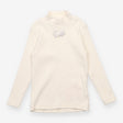Confiture White Ribbed High Neck LS Top