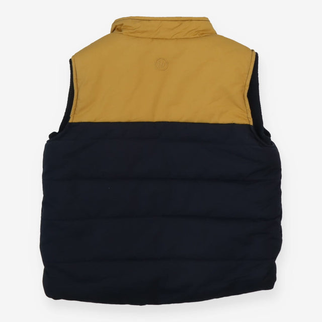 Padded Gilet Navy and Mustard