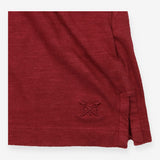 Long Sleeve Top Crew Neck Plain Burgundy Berry