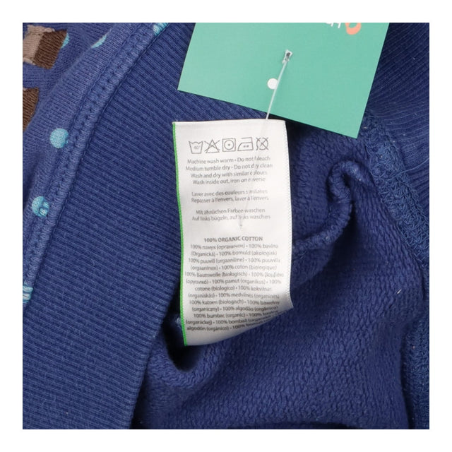 Sweatshirt Blue Polkadot Moose Applique