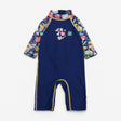 Sunsuit Blue and Yellow with Flowers