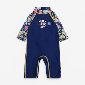 Sunsuit Blue and Yellow with Flowers