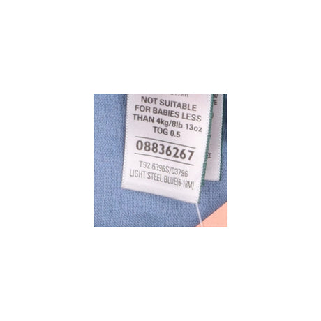 Sleeping bag blue muslin 0.5 tog
