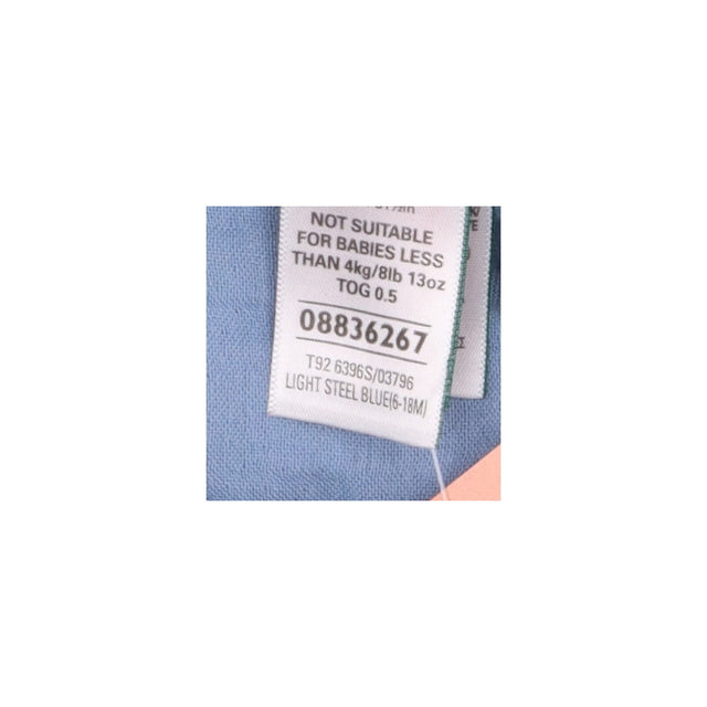 Sleeping bag blue muslin 0.5 tog